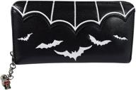 gotham knight bat attack queen witch zip around wallet with bat logo logo