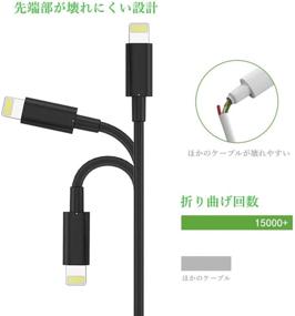 img 3 attached to 🔌 Quntis 3Pack 6ft Lightning to USB A Certified Charger Cable for iPhone 13 12 11 Xs Max XR X 8 Plus 7 Plus 6s Plus 5s SE, iPad Pro, iPod, Airpods and More - Черный