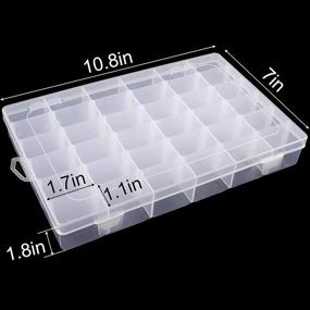 img 3 attached to 📦 SGHUO 3 Pack Clear Plastic Organizer Box with Adjustable Dividers and 400pcs Label Stickers – Perfect for Jewelry, Crafts, Beads, Fishing Tackles