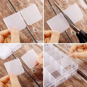 img 1 attached to 📦 SGHUO 3 Pack Clear Plastic Organizer Box with Adjustable Dividers and 400pcs Label Stickers – Perfect for Jewelry, Crafts, Beads, Fishing Tackles