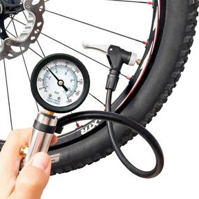 img 3 attached to 🚲 CycloSpirit Universal Bicycle Tire Inflator Gauge: Auto-Select Valve Type - Presta and Schrader Air Compressor Tool