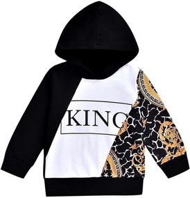 img 4 attached to Boys' Activewear Toddler Pullover Hooded Sweatshirts