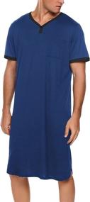 img 2 attached to 👕 Ekouaer Men's X-Large Nightshirt Kaftan Nightgown - Clothing and Sleep & Lounge