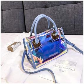 img 3 attached to 👜 Stylish & Waterproof Women's Handbags & Wallets - Transparent Shoulder Crossbody Bags