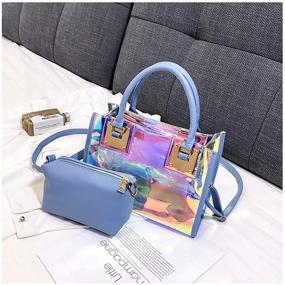 img 2 attached to 👜 Stylish & Waterproof Women's Handbags & Wallets - Transparent Shoulder Crossbody Bags