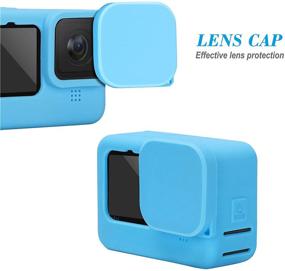 img 3 attached to Protective Case For Gopro Hero 9 (Blue) Soft Silicone Case Cover For GoPro Hero 9 With Lens Cap And Lanyard