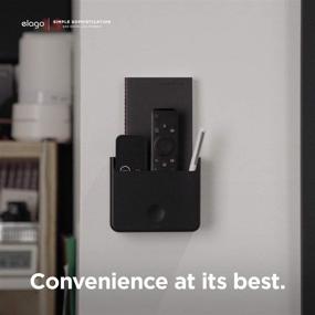 img 3 attached to 📱 elago Универсальный держатель пульта дистанционного управления - Надежно удерживает пульт дистанционного управления Apple TV и все остальные [Большой - Черный], В комплекте гелевая подушка