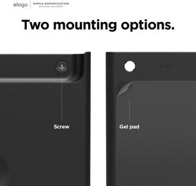 img 1 attached to 📱 elago Универсальный держатель пульта дистанционного управления - Надежно удерживает пульт дистанционного управления Apple TV и все остальные [Большой - Черный], В комплекте гелевая подушка