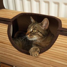 img 2 attached to 🐱 Bamboo Radiator Bed for Cats - The Ultimate Furniture for Feline Comfort