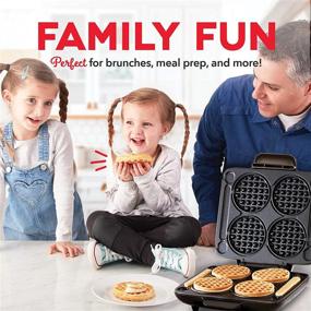img 2 attached to Dash Multi Mini Waffle Maker: Four Mini Waffles for Quick & Easy Family Breakfasts - Non-stick Surfaces, Easy to Clean - Graphite