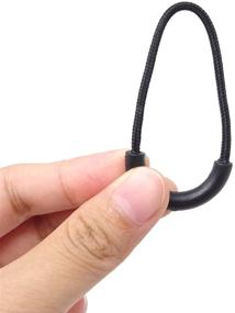 img 2 attached to 🔑 Honbay Set of 10 Heavy-Duty U Shape Black Nylon Zipper Pulls | Zipper Tags | Zipper Extension Replacements