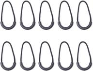 🔑 honbay set of 10 heavy-duty u shape black nylon zipper pulls | zipper tags | zipper extension replacements logo