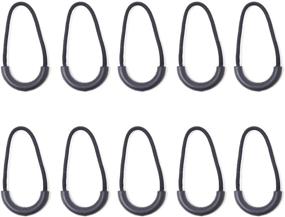 img 4 attached to 🔑 Honbay Set of 10 Heavy-Duty U Shape Black Nylon Zipper Pulls | Zipper Tags | Zipper Extension Replacements