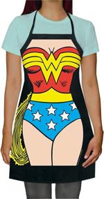 img 2 attached to 🎨 DC Comics Wonder Woman Be The Character Adult Size Adjustable Black Apron - 100% Cotton