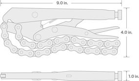 img 1 attached to 💪 TEKTON Зажим цепи с замком 3960: Универсальная надежность на вашем кончике пальца!