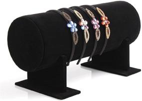 img 2 attached to Headgear Storage and Display for Soft Black Velvet Headbands with Jewelry Packaging