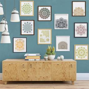 img 3 attached to 10-Piece Large Mandala Stencils Set: Reusable Laser Cut Stencils for Painting Walls, Tiles, Floors, Fabric, and Furniture. Includes 10 Styles and 2 Sizes.