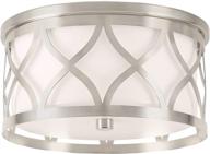 💡 modern 12-inch led flush mount ceiling light fixture with metal frame & acrylic shade - 3000k/4000k/5000k options, brushed nickel ceiling light for bathroom, hallway логотип