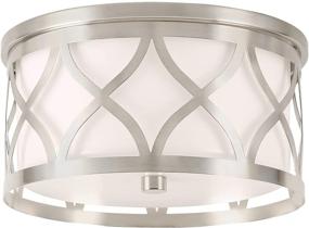 img 4 attached to 💡 Modern 12-inch LED Flush Mount Ceiling Light Fixture with Metal Frame & Acrylic Shade - 3000K/4000K/5000K Options, Brushed Nickel Ceiling Light for Bathroom, Hallway