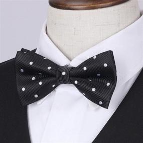 img 3 attached to 🎀 HISDERN Handmade Pre Tied Adjustable Bow Ties - Stylish Boys' Accessories with Trendy Patterns