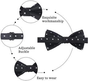 img 1 attached to 🎀 HISDERN Handmade Pre Tied Adjustable Bow Ties - Stylish Boys' Accessories with Trendy Patterns