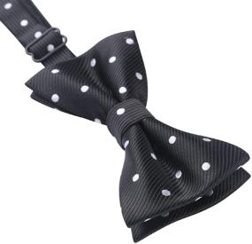 img 2 attached to 🎀 HISDERN Handmade Pre Tied Adjustable Bow Ties - Stylish Boys' Accessories with Trendy Patterns