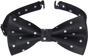 img 4 attached to 🎀 HISDERN Handmade Pre Tied Adjustable Bow Ties - Stylish Boys' Accessories with Trendy Patterns