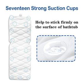 img 2 attached to 🛀 Luxury Bath Pillow Full Body Support with 17 Suction Cups - Uclet Spa Pillow for Ultimate Tub Comfort