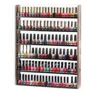 🔲 j jackcube design rustic wood nail polish organizer: stylish 6 tier shelves for 100 bottles - wall mount display rack with makeup storage - ideal for nail salons, bedrooms, and dress rooms - mk528a логотип