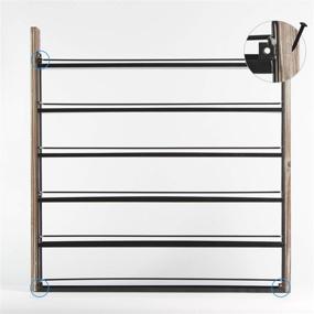 img 2 attached to 🔲 J JACKCUBE DESIGN Rustic Wood Nail Polish Organizer: Stylish 6 Tier Shelves for 100 Bottles - Wall Mount Display Rack with Makeup Storage - Ideal for Nail Salons, Bedrooms, and Dress Rooms - MK528A