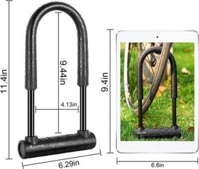 img 1 attached to High Security Bike U Lock with Mount, Heavy Duty Combination - 14mm Lock for Road, Mountain, Electric, Folding Bicycles - Includes 4ft Flex Bike Cable for Added Protection