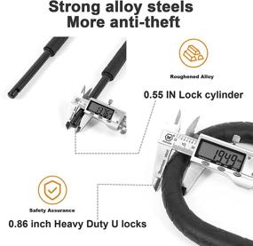 img 3 attached to High Security Bike U Lock with Mount, Heavy Duty Combination - 14mm Lock for Road, Mountain, Electric, Folding Bicycles - Includes 4ft Flex Bike Cable for Added Protection