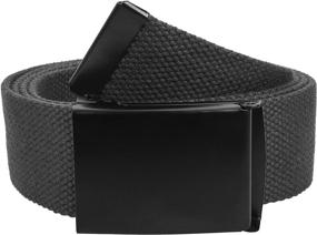 img 4 attached to 👖 Gelante Canvas Buckle Adjustable Belt 2053 - Black