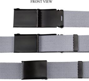 img 2 attached to 👖 Gelante Canvas Buckle Adjustable Belt 2053 - Black