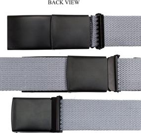 img 1 attached to 👖 Gelante Canvas Buckle Adjustable Belt 2053 - Black