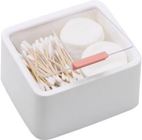 img 4 attached to 🛁 Tecbeauty 2 Slot Cotton Swab Ball Qtip Holder: Bathroom Home Storage Organizer