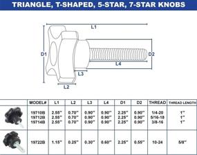 img 1 attached to 💪 Big Horn 19714B-5PK 7-Star Stud Set - 3/8-16 Thread (Pack of 5)