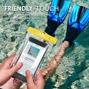 img 1 attached to 📱 MoKo Waterproof Phone Pouch [3 Pack], Underwater Phone Case Dry Bag with Lanyard for iPhone 13/13 Pro Max/iPhone 12/12 Pro Max/11 Pro Max, X/Xr/Xs Max, 8/7, Galaxy S21/S10/S9, Note 10/9/8