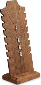 img 4 attached to 📿 Mooca Lightweight Wooden Freestanding Necklace Easel Display Stand: Show Off Your Necklace Collection with Style!