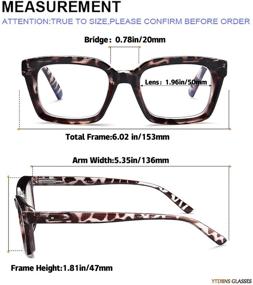 img 3 attached to 👓 Protect Your Eyes with Reading Glasses Blue Light Blocking - 2 Pack +1.75 Readers Computer Eyeglasses: Oversized Oprah Style with Spring Hinge for Women, Lightweight Square Frame