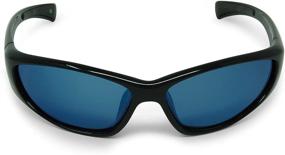 img 2 attached to 🕶️ Flying Fisherman Fluke Jr Polarized Sunglasses with AcuTint UV Blocker for Fishing and Outdoor Sports, Black/Smoke-Blue Mirror, Small Size (7892BSB)