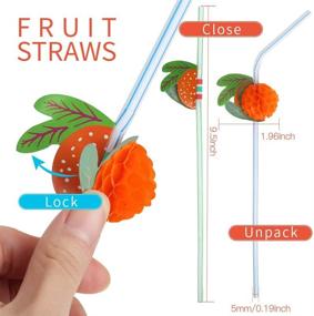img 2 attached to 🌴 Pack of 100 YGDZ Umbrella Straws for Drinks, Disposable Luau Party Fruit Straws, Tropical Hawaiian Beach Summer Pool Party Decorations