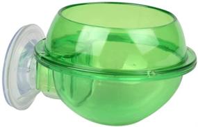 img 4 attached to 🦎 POPETPOP Suction Cup Reptile Feeder: Translucent Anti-Escape Dish for Chameleon, Tortoise, Gecko, Snakes, Iguana, Lizard - Ledge Accessories Supplies