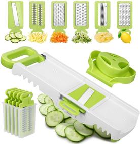 img 4 attached to 🥒 6-in-1 Mandoline Slicer: The Ultimate Kitchen Tool for Effortless Vegetable Slicing, Dicing, and Grating