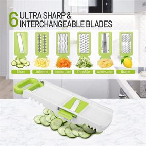 img 3 attached to 🥒 6-in-1 Mandoline Slicer: The Ultimate Kitchen Tool for Effortless Vegetable Slicing, Dicing, and Grating