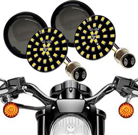 img 4 attached to Enhance Your Harley Experience with Black Out Amber LED Turn Signal Running Light Insert featuring Bullet 1157 Bulb, FL FX XL Smoke Lens - Perfect for Touring Dyna Softail Sportster Street Road Electra Glide