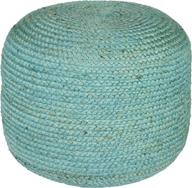 🪑 teal artistic weavers 100% jute pouf - 20x20x14 inch, stylish and versatile logo