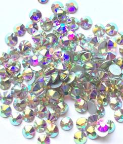 img 3 attached to 💎 Sparkling Crystal AB Flatback Rhinestones - Jollin Glue Fix (SS20-1440pcs)