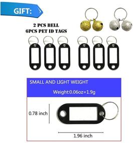 img 2 attached to 🐱 Discover TCBOYING Breakaway Cat Collar Set - Reflective, with Bell & ID Tag - Ideal Size Pet Collars for Kitten Cats or Small Dogs (6pcs)