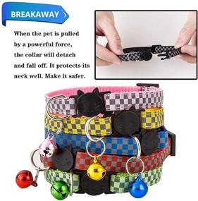 img 3 attached to 🐱 Discover TCBOYING Breakaway Cat Collar Set - Reflective, with Bell & ID Tag - Ideal Size Pet Collars for Kitten Cats or Small Dogs (6pcs)